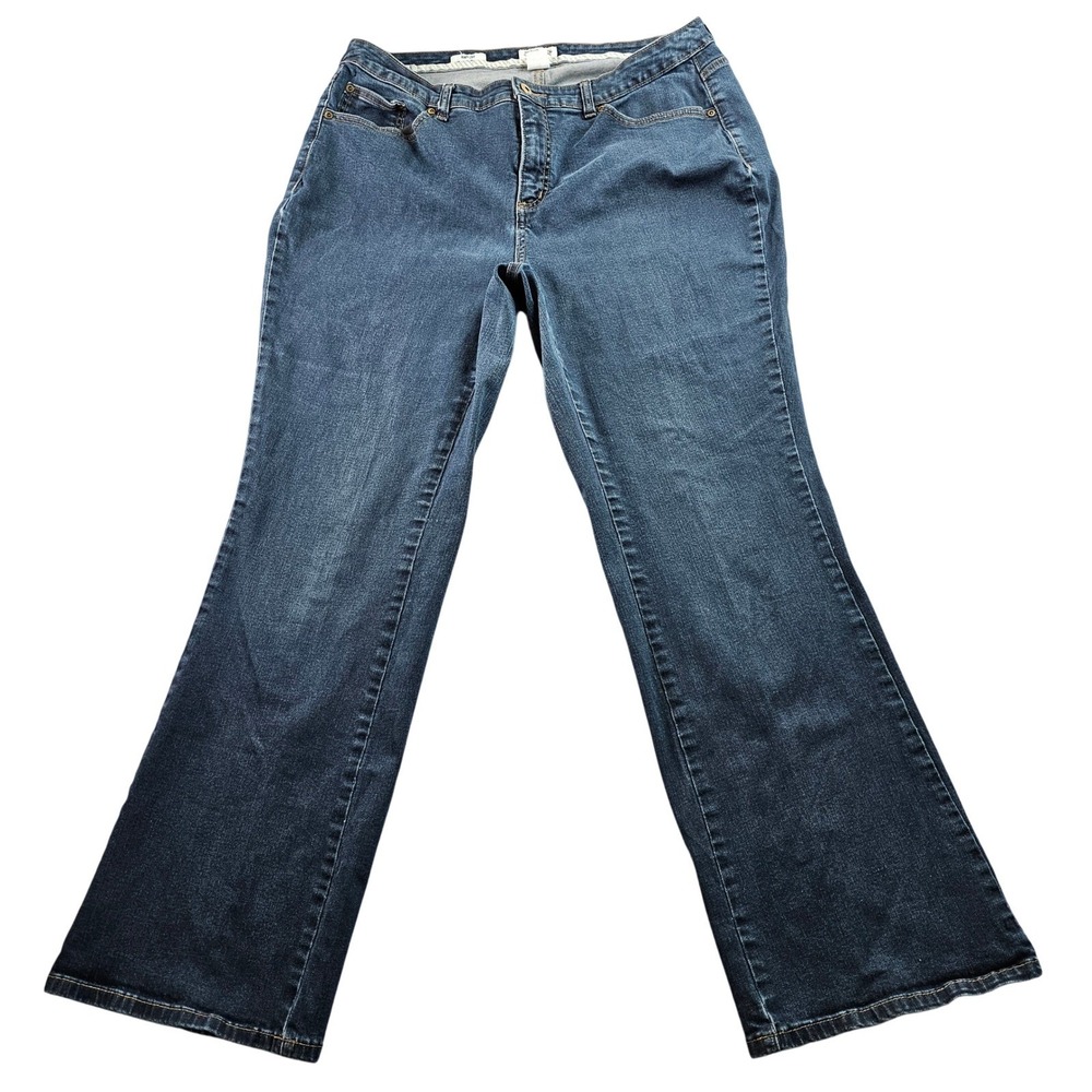 St. John's Bay Bootcut Jeans Women's 18W Blue Denim‎ Stretch Streetwear Outdoor